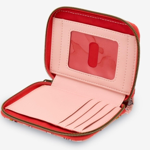 Loungefly Peanuts Snoopy & Woodstock Valentine's Day Mini Zipper Around Wallet! - Picture 5 of 5